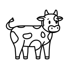 Isolated cartoon of a cow - Vector illustration