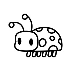 Obraz premium Isolated cartoon of a ladybug - Vector illustration