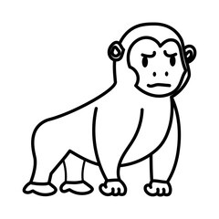 Isolated cartoon of a gorilla - Vector illustration