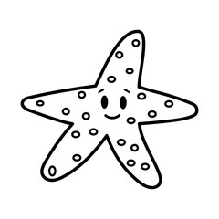 Isolated cartoon of a starfish - Vector illustration