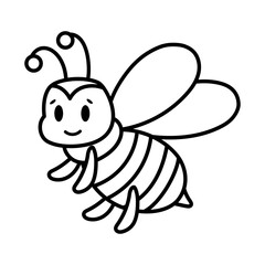 Isolated cartoon of a bee - Vector illustration