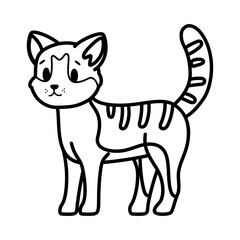 Isolated cartoon of a cat - Vector illustration