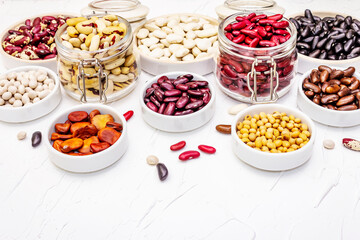 Assorted different types of beans