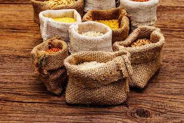 Obraz premium Assorted variety of cereals