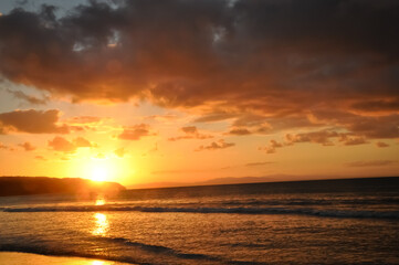 Landscape Sunset on a spanish paradisiac beach