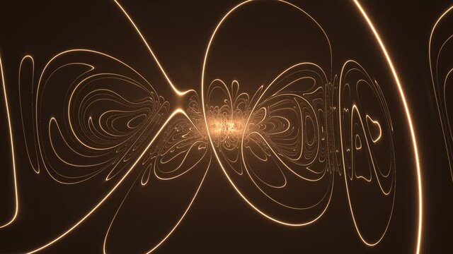 Ribbons of Light Collapse Implode to Central Point Glowing