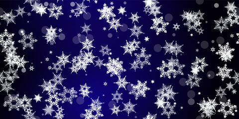 Falling Snowflakes seamless pattern flying snow