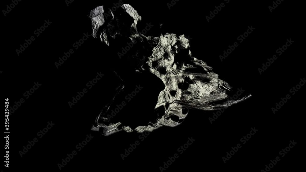 Poster rolling rock asteroid scan geometry