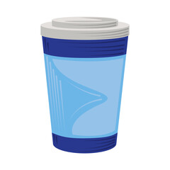 takeaway disposable coffee cup icon isolated design