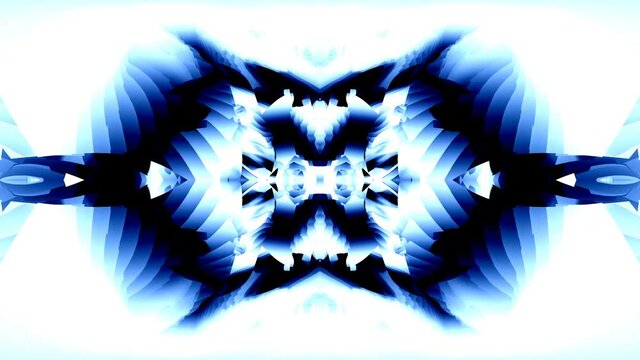 Asbtract Techno Background Mirrored Complex Funk Tech