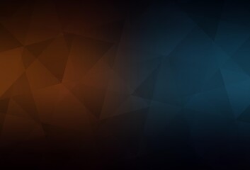 Dark Blue, Yellow vector shining triangular layout.