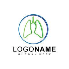lungs logo, health and clinic template, hospital design