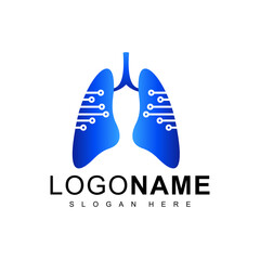 lungs logo, health and clinic template, hospital design