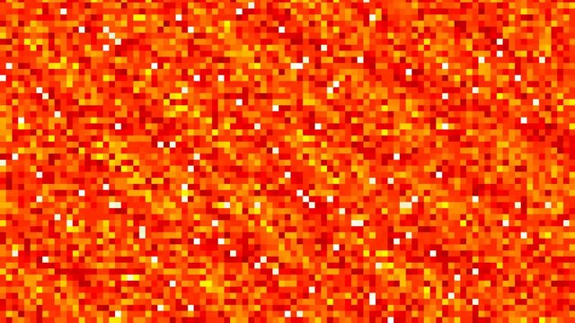 Pixelated Posterised Low Res Retro Pixel Fire Flame Burning