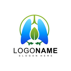 lungs logo, health and clinic template, hospital design