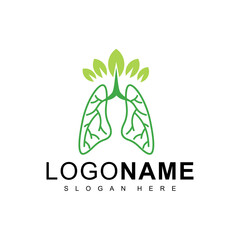 lungs logo, health and clinic template, hospital design