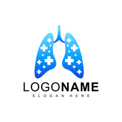 lungs logo, health and clinic template, hospital design