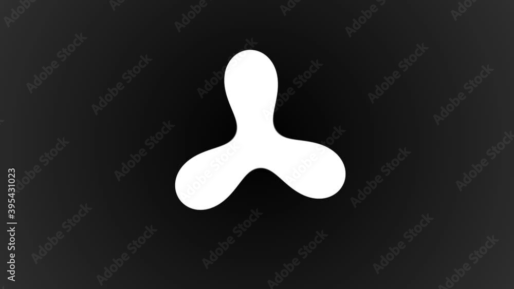 Aufkleber three blobs forming amorphous mass mask