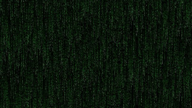 Thick Dense Falling Green Matrix Digital Rain Descending