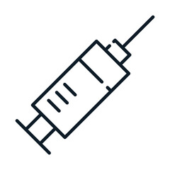 health medical syringe vaccine equipment line icon