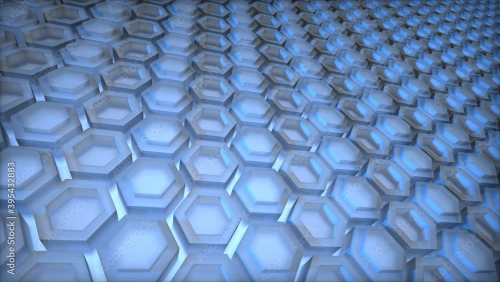 Poster grid of hexes 3d hexagon shapes fitting