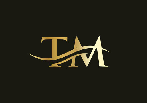 TM Modern creative unique elegant minimal. TM initial based letter icon logo. TM logo design