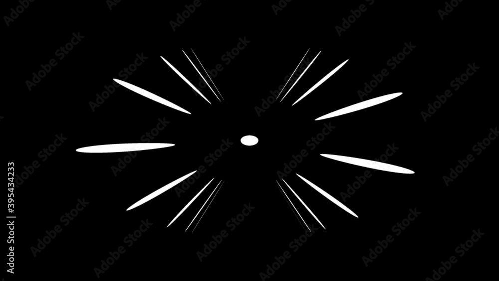 Poster rays of abstract light shining from central pulsar dot