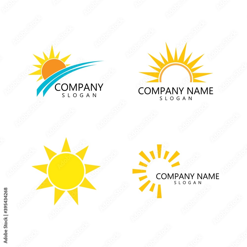 Wall mural sun illustration logo