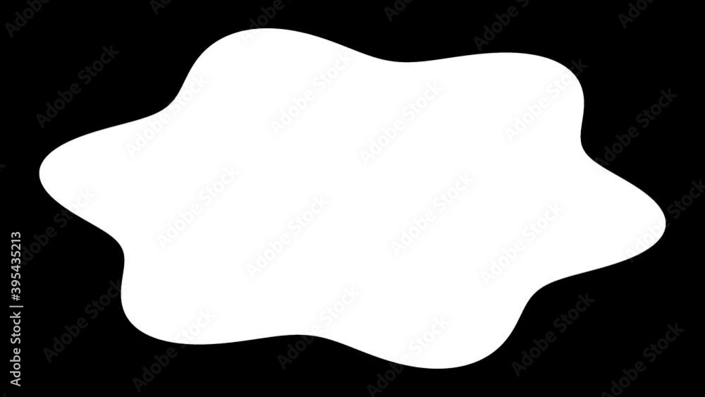Poster rotating soft rounded polygonal organic blob mask
