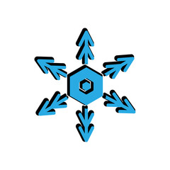 snowflakes flat icon. Winter icon. simple design editable. design template vector