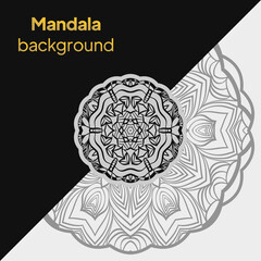 Decorative arabic round lace ornate mandala. Vintage vector illustration