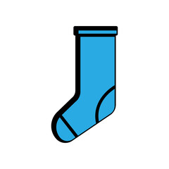 Winter socks flat icon. winter symbol. simple design editable. design vector illustration