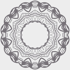 vintage rosette - mandala, isolated on white background. Vector illustration