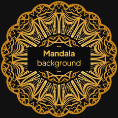 Background design with mandala. luxury wedding, beauty fashion concept, royal holiday party cards. vector illustration