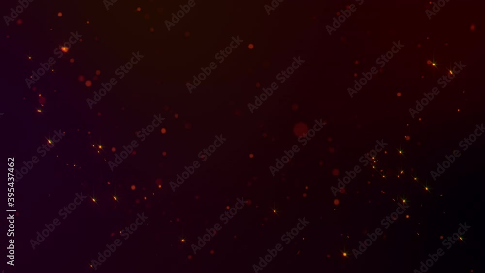 Wall mural golden glitter explosion with sparkling light. christmas particles and sparkles with bokeh and glow.