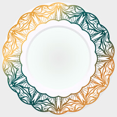 Ornamental vector rosettes. Abstract floral design