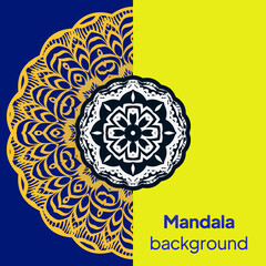 Flower Mandala. Vintage decorative elements. luxury wedding, beauty fashion concept, royal holiday party cards. Vector illustration