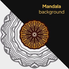 Luxury mandala background design. Luxury floral weave pattern. Vector illustration. Outline flower mandala. decorative ornament. floral design element.