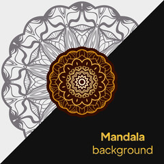 Round pattern, vector ornament Outline flower mandala. decorative ornament. floral design element.