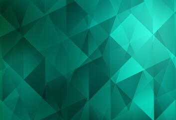 Obraz premium Light Green vector abstract polygonal template.