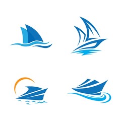 Naklejka premium Cruise ship logo images