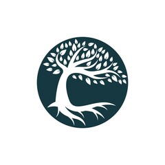 Tree symbol vector illustration