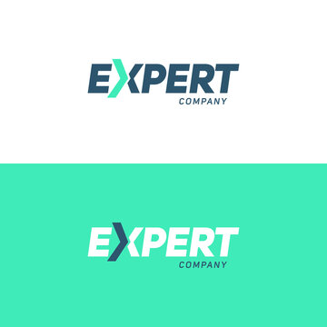 Expert vector logo. X letter design