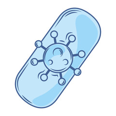 covid 19 coronavirus investigation medical research blue icon