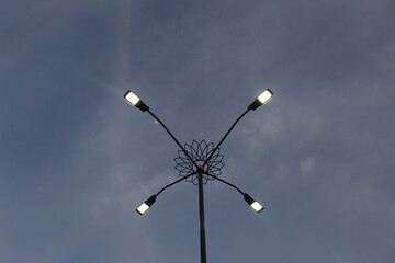 street lamp on sky