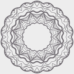 vintage rosette - mandala, isolated on white background. Vector illustration