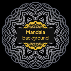 Design card with mandala. Vector illustration