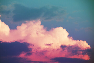 Beautiful cumulus clouds in Asia
