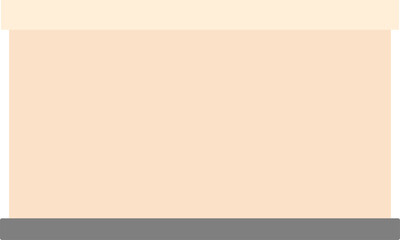 可愛くてシンプルな正面から見たテーブルのイラスト