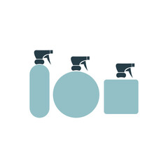 Illustrations of soap spray logo design concepts.